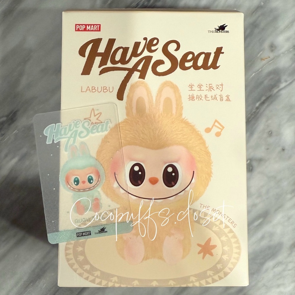 100% Authentic Popmart Labubu Have A seat. Ququ